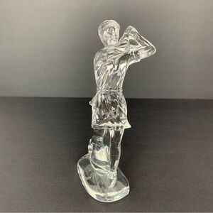 Waterford Crystal Lady Golfer Figurine Sculpture Paperweight Woman Golf Gift